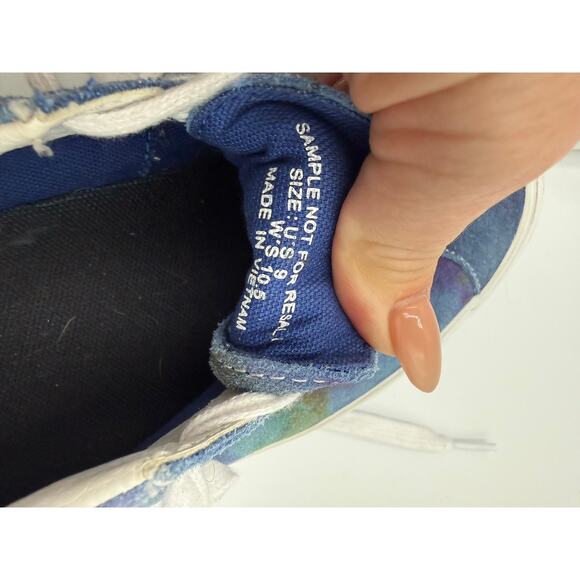 Vans Sample Prototype Bold Ni Tie Dye Suede Blue Sneakers Men\'s Size 9 Rare